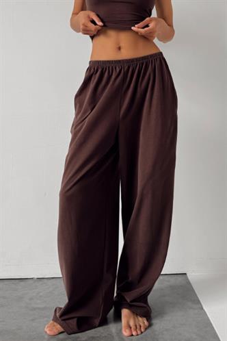 Kahverengi Barrel Fit Kadın Eşofman Altı MG2553