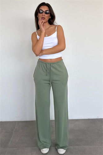 Mint Yeşili Geniş Paça Barrel Fit Eşofman Altı MG2646