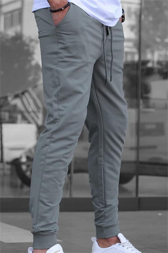 Füme Paçası Lastikli Erkek Battal Boy Eşofman Altı E6583