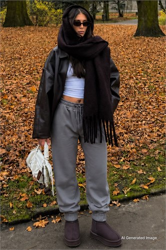 Dye Gray Oversize Raised Sweatpants MG1568