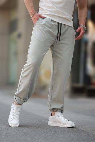 Mint Yeşili Rahat Kesim Paçası Lastikli  Erkek Eşofman Altı E6573