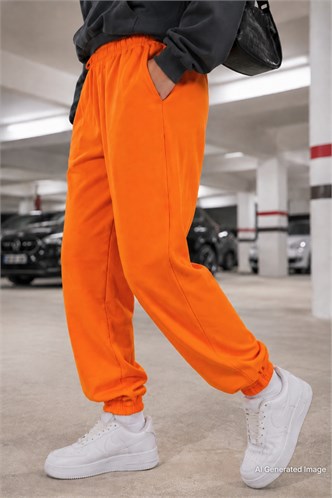 Turuncu Comfort Fit Basic Eşofman Altı MG1635