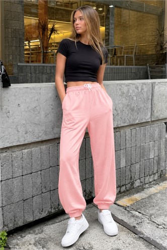 Pembe Comfort Fit Basic Eşofman Altı MG1635