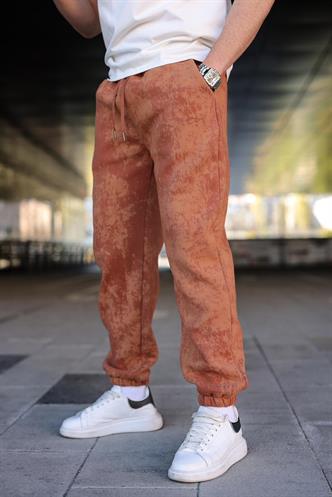 Kahverengi Batik Desenli Jogger Eşofman Altı E6582