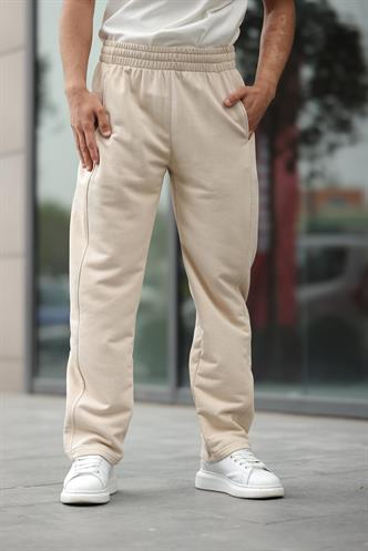  Madmext Bej Rahat Kesim Erkek Eşofman Altı E6560