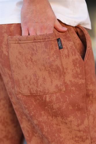 Kahverengi Batik Desenli Jogger Eşofman Altı E6582