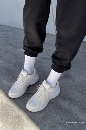 Mad Girls Black Basic Women Sweatpants MG771