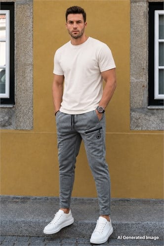 Madmext Men Basic Anthracite Sweatpants 4207