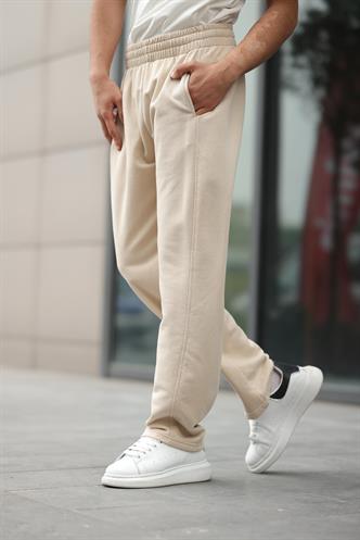  Madmext Bej Rahat Kesim Erkek Eşofman Altı E6560