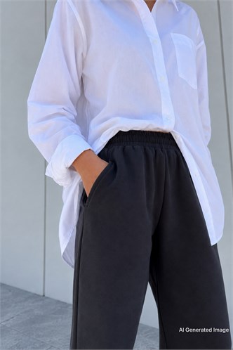 Mad Girls Black Basic Women Sweatpants MG771