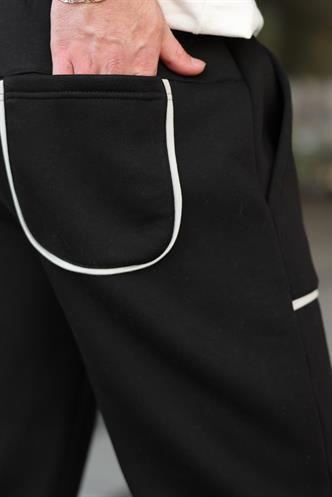 Siyah Şerit Detaylı Jogger Eşofman Altı E6581