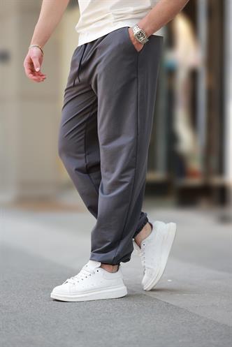 Füme Rahat Kesim Paçası Lastikli  Erkek Eşofman Altı E6573