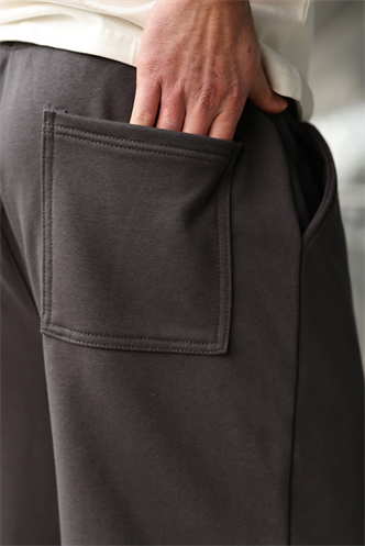 Füme Rahat Kesim Bol Paça Erkek Eşofman Altı E6589