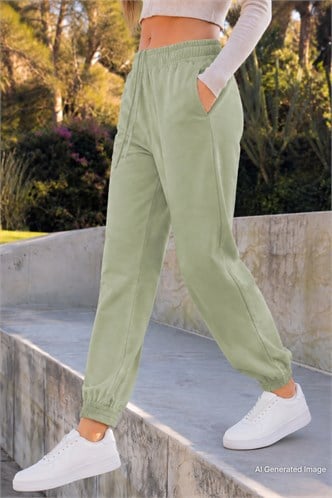 Mint Yeşili Comfort Fit Basic Eşofman Altı MG1635