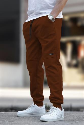 Acı Kahverengi Erkek Paçası Lastikli Polar Eşofman Altı 6555