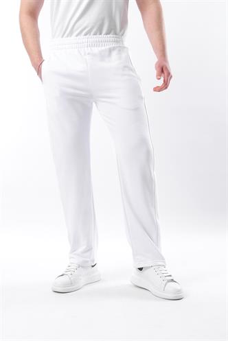  Madmext Beyaz Rahat Kesim Erkek Eşofman Altı E6560