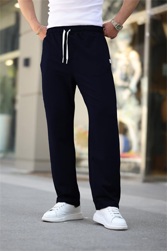 Lacivert Rahat Kesim Erkek Battal Boy Eşofman Altı E6584