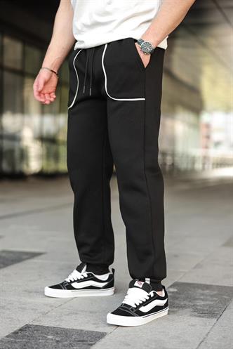 Siyah Şerit Detaylı Jogger Eşofman Altı E6581