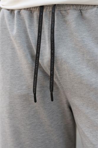 Gri Rahat Kesim Paçası Lastikli  Erkek Eşofman Altı E6573