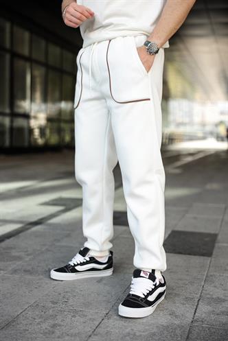 Ekru Şerit Detaylı Jogger Eşofman Altı E6581