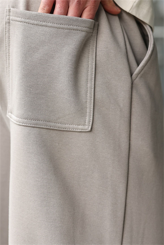 Boyalı Gri Rahat Kesim Bol Paça Erkek Eşofman Altı E6589