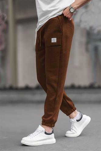 Acı Kahve Cep Detaylı Erkek Basic Eşofman Altı 6522