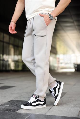 Boyalı Gri Şerit Detaylı Jogger Eşofman Altı E6581