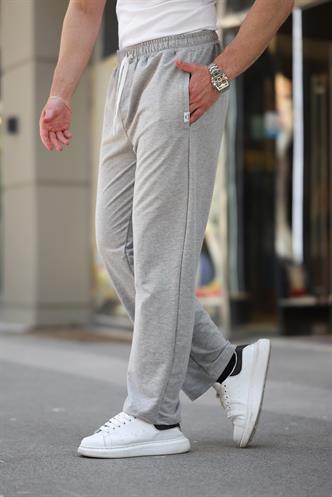 Gri Rahat Kesim Erkek eşofman Altı E6575