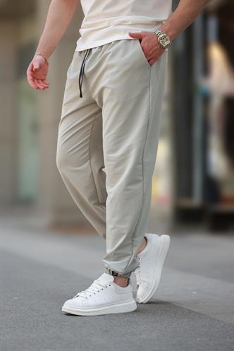 Mint Yeşili Rahat Kesim Paçası Lastikli  Erkek Eşofman Altı E6573