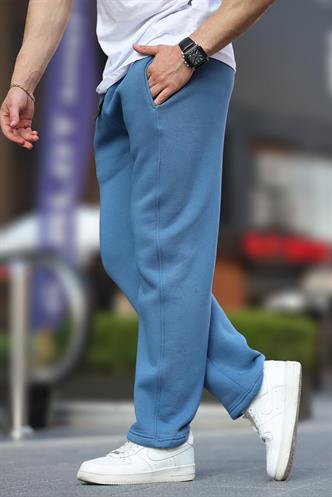 İndigo Geniş Kesim Düz Paça Eşofman Altı 6550