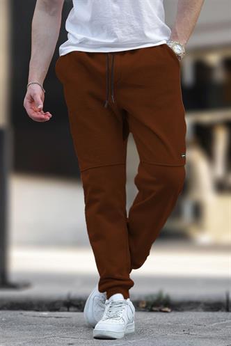 Acı Kahverengi Erkek Paçası Lastikli Polar Eşofman Altı 6555