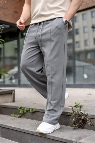 Füme Önü Dikiş Detaylı Relaxed Fit Erkek Eşofman Altı E6590