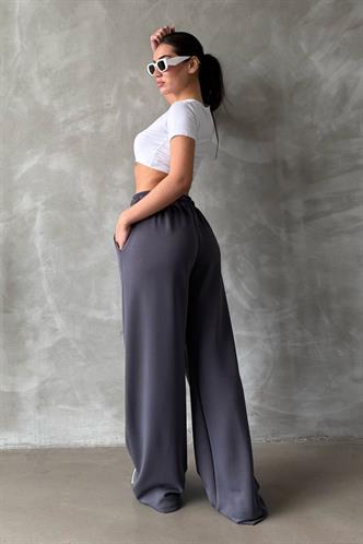 Füme Ayarlanabilir Bel Bol Paça Rahat Kesim Basic Kadın Eşofman Altı MG2122