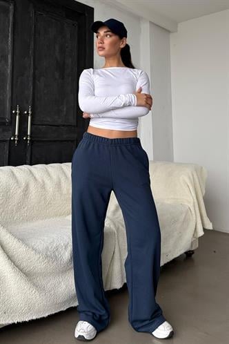 Lacivert Bol Paça Kadın Eşofman Altı MG2279