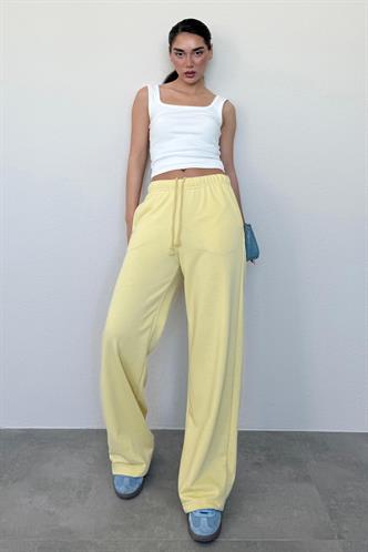 Sarı Bol Paça Kadın Eşofman Altı MG2279