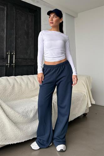 Lacivert Bol Paça Kadın Eşofman Altı MG2279