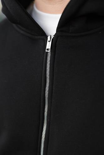 Siyah Kapüşonlu Kargo Cepli Erkek Eşofman Takımı E7342