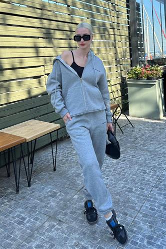 Grimelanj Kapüşonlu Fermuarlı Eşofman Takımı MG2227