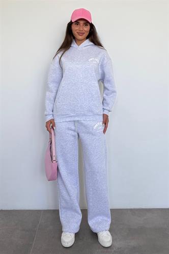 Karmelanj Kapüşonlu Baskılı Kadın Eşofman Takımı MG2524