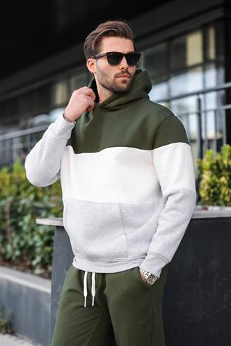 Haki Kapüşonlu Erkek Eşofman Takımı 5926