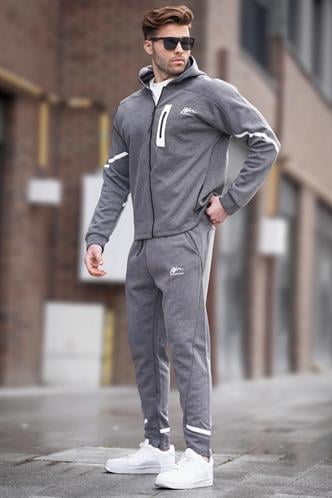Kapüşonlu Antrasit Erkek Eşofman Takımı 6813