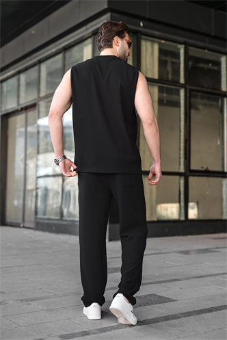 Siyah Rahat Kesim Erkek Alt Üst Takım E7353