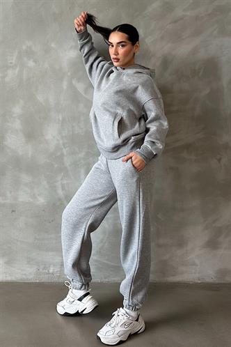 Grimelanj Kapüşonlu Oversize Kadın Eşofman Takım MG1905
