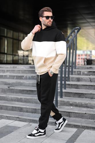 Siyah Kapüşonlu Erkek Eşofman Takımı 5926