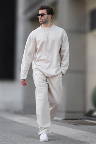 Ekru Basic Uzun Kollu Eşofman Takımı 5960