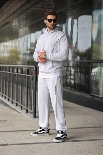 Karmelanj Kapüşonlu Kanguru Cep Erkek Eşofman Takımı E7325