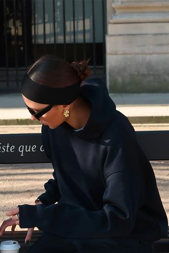 Lacivert Kapüşonlu Basic Kadın Eşofman Takımı MG2533