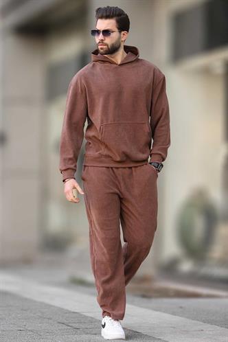 Taba Erkek Sweatshirt Eşofman Takımı E7401