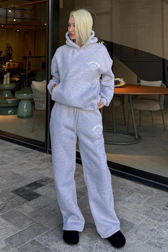 Karmelanj Kapüşonlu Baskılı Kadın Eşofman Takımı MG2524