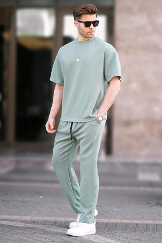 Mint Yeşili Oversize Kısa Kollu Eşofman Takımı 5954